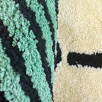 Green Dollar Cartoon Tufted Rug