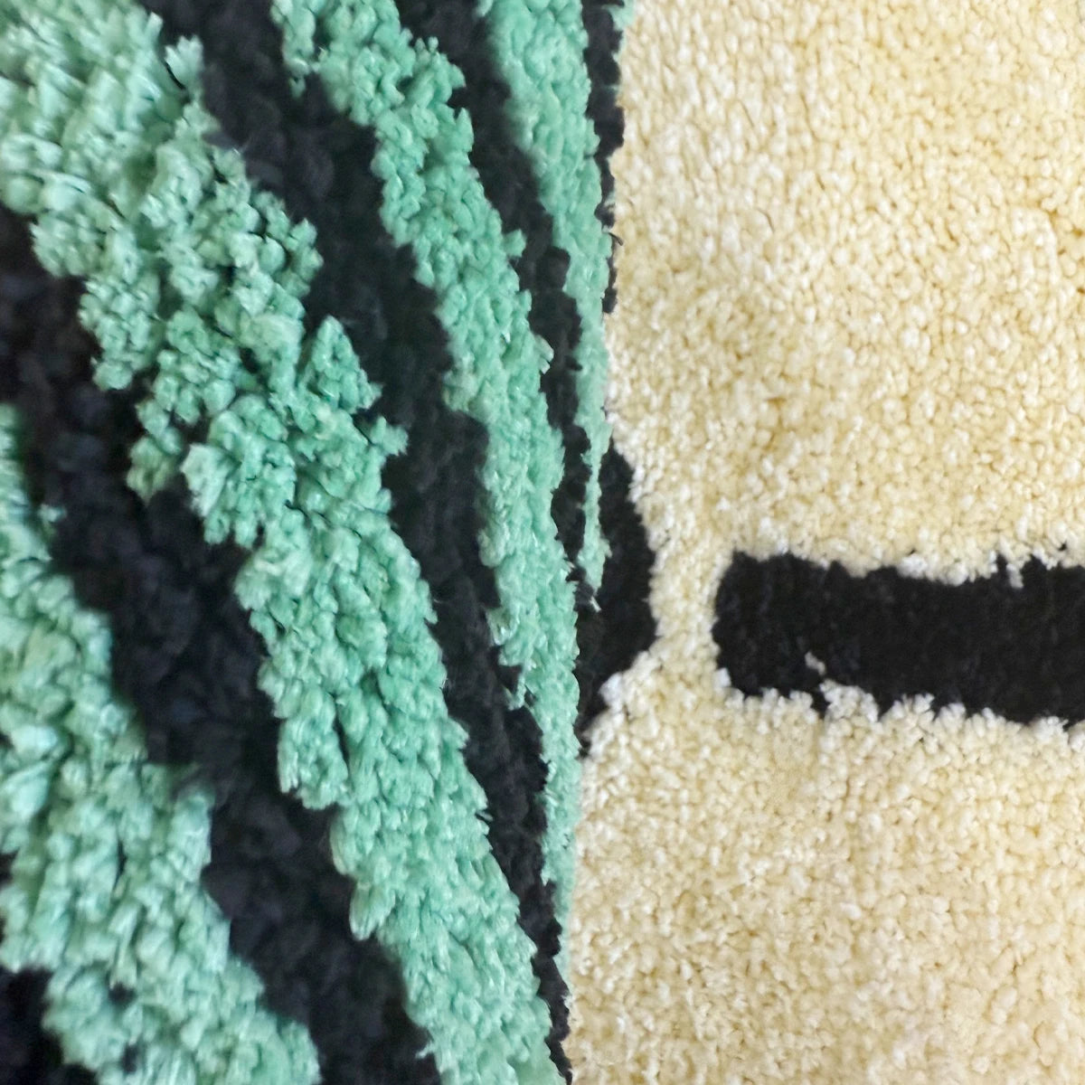 Green Dollar Cartoon Tufted Rug