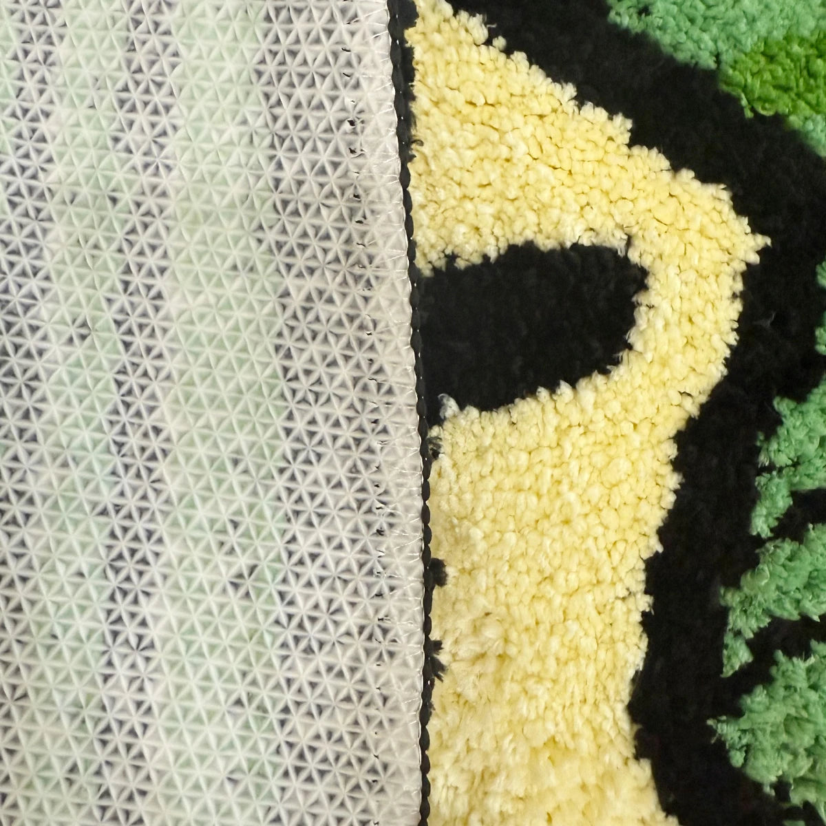 Green Dollar Cartoon Tufted Rug