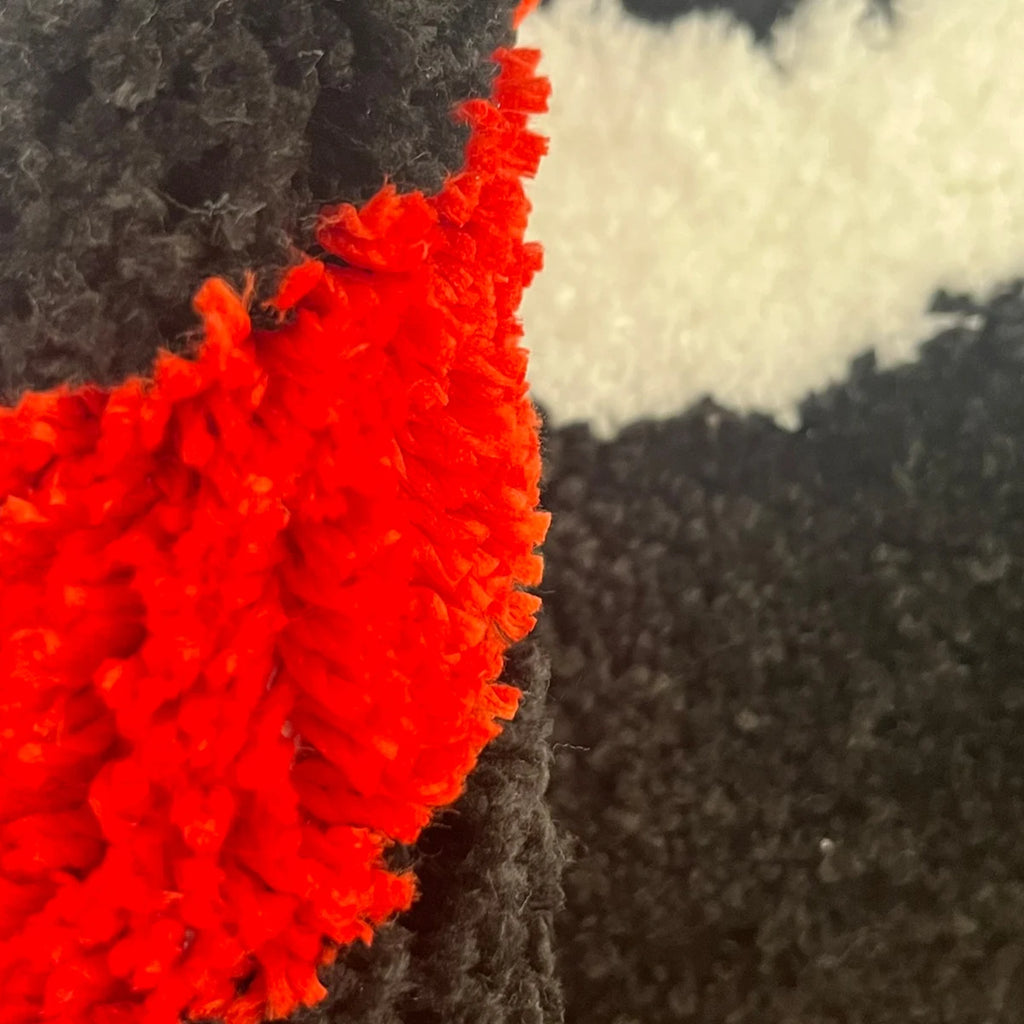 Flaming 8-Ball Tufted Rug