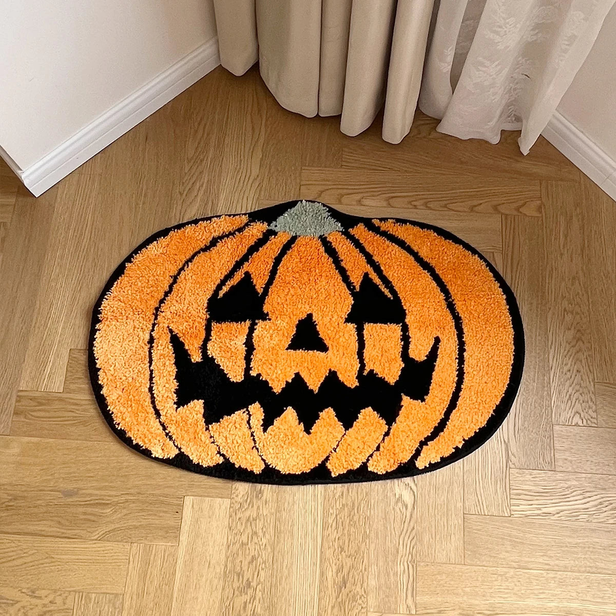 Halloween Pumpkin Tufted Rug