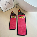 Pink Lighter Shaped Tufted Rug